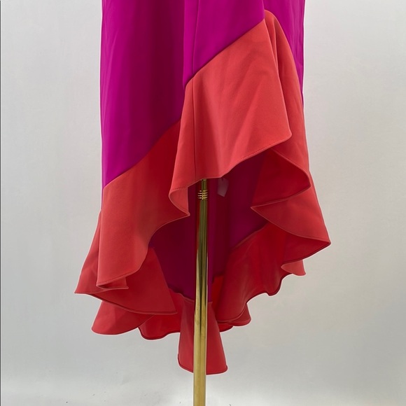 Christian Siriano Pink Tie Shoulder Dress Size 6 - Picture 12 of 15